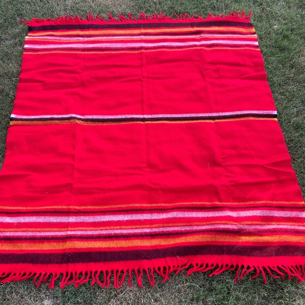 Vintage Faribo Stadium Blanket Seat Cushion Combo Picnic Tailgate Football